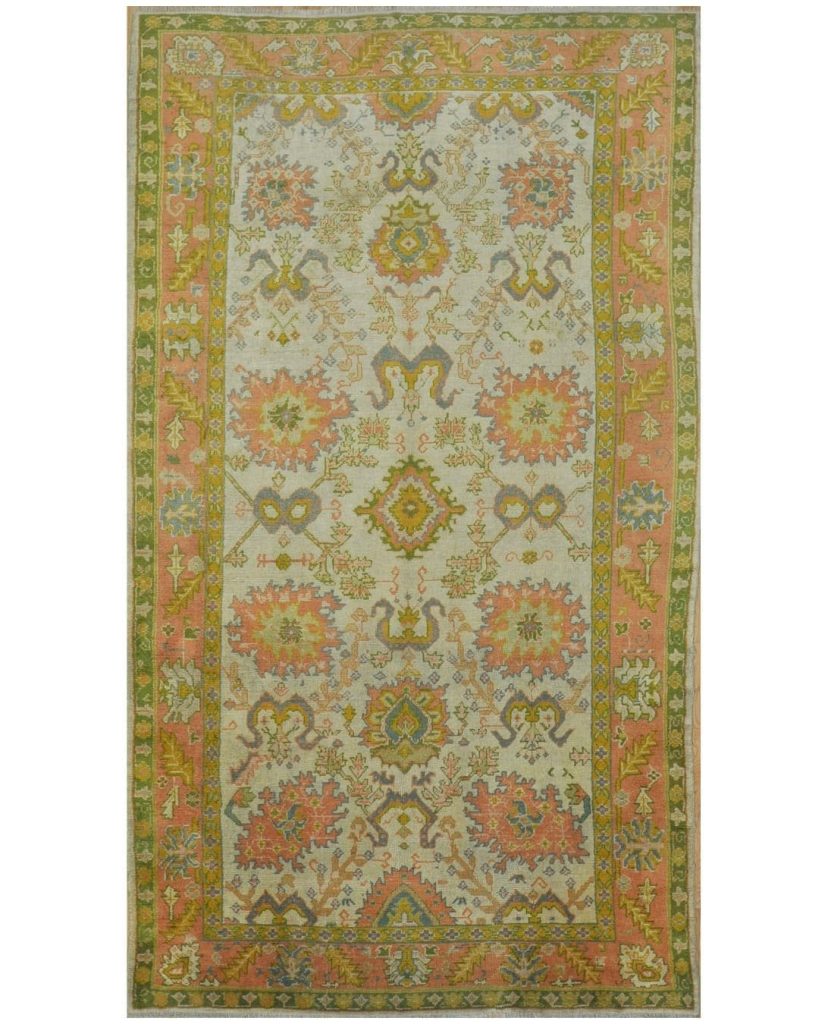 8′ x 16′ Pale Beige Fine Hand-Knotted Turkish Antique Oushak Rug – Transitional Wool