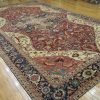 11′ x 19′ Hand-Knotted Persian Heriz Serapi Rug – Rust