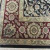 9′ x 12′ Handmade India Oriental Rug – Black & Burgundy
