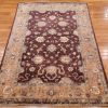 4′ x 6′ Burgundy Fine Hand-Knotted Pakistan Sultanabad Rug – Traditional Wool