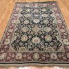 5′ x 7′ Black Fine Hand-Knotted New India Tabriz Design Rug – Traditional Wool