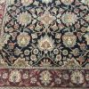 5′ x 7′ Black Fine Hand-Knotted New India Tabriz Design Rug – Traditional Wool