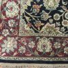 5′ x 7′ Black Fine Hand-Knotted New India Tabriz Design Rug – Traditional Wool