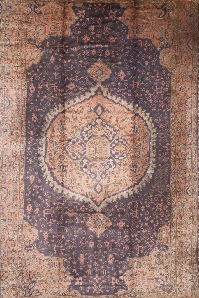12′ x 19′ Purple Fine Hand-Knotted Turkish Oushak Rug – Traditional Wool 12′ x 19′ Purple Fine Hand-Knotted Turkish Oushak Rug – Traditional Wool