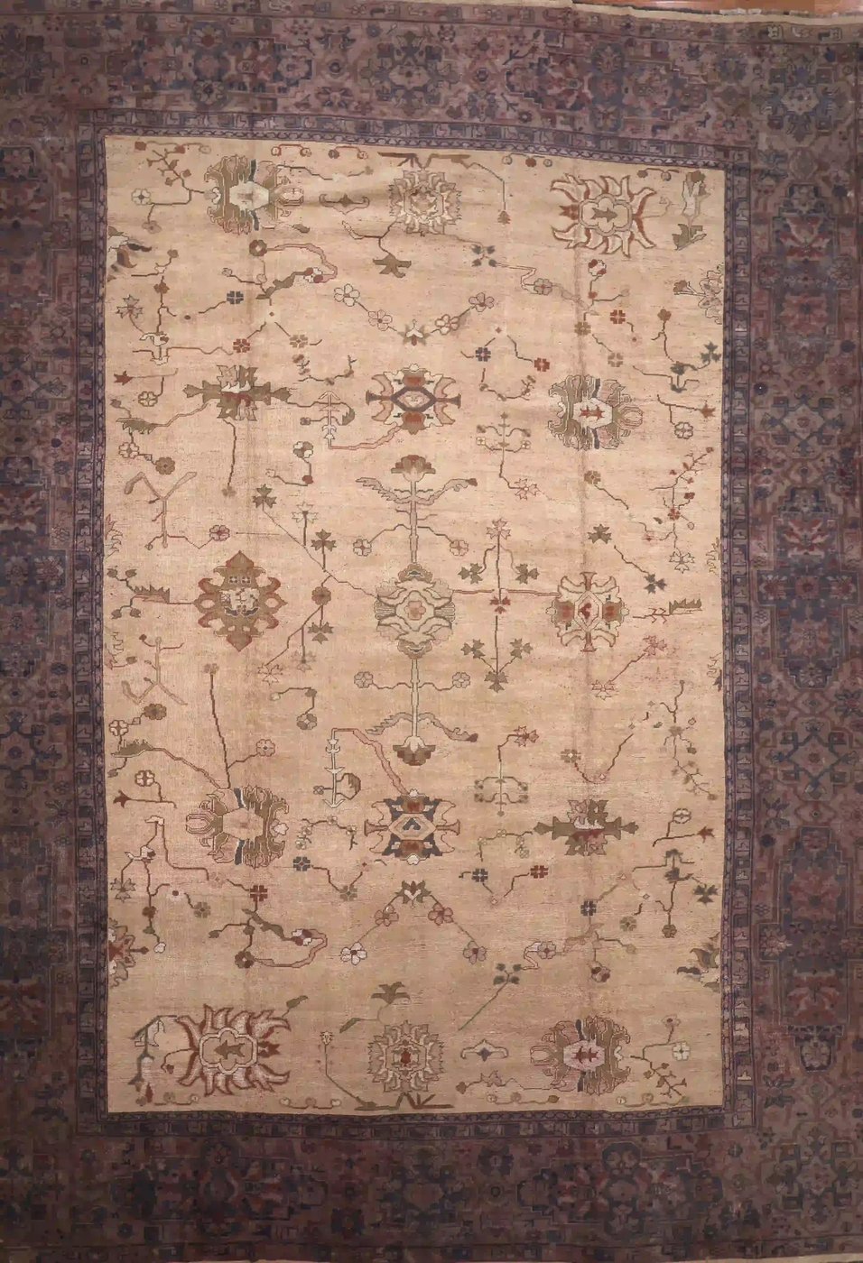 12′ x 16′ Gold Fine Hand-Knotted Turkish Oushak Rug – Traditional Wool