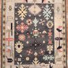 9′ x 12′ Charcoal Grey Hand-Knotted New Turkish Oushak Rug – Transitional Wool
