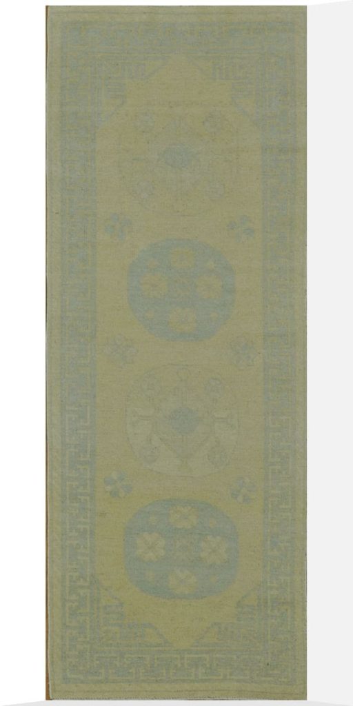 3′ x 8′ Light Beige Fine Hand-Knotted Pakistani Khotan Rug – Transitional Wool