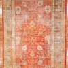 10′ x 15′ Orange Fine Hand-Knotted Turkish Oushak Rug – Traditional Wool
