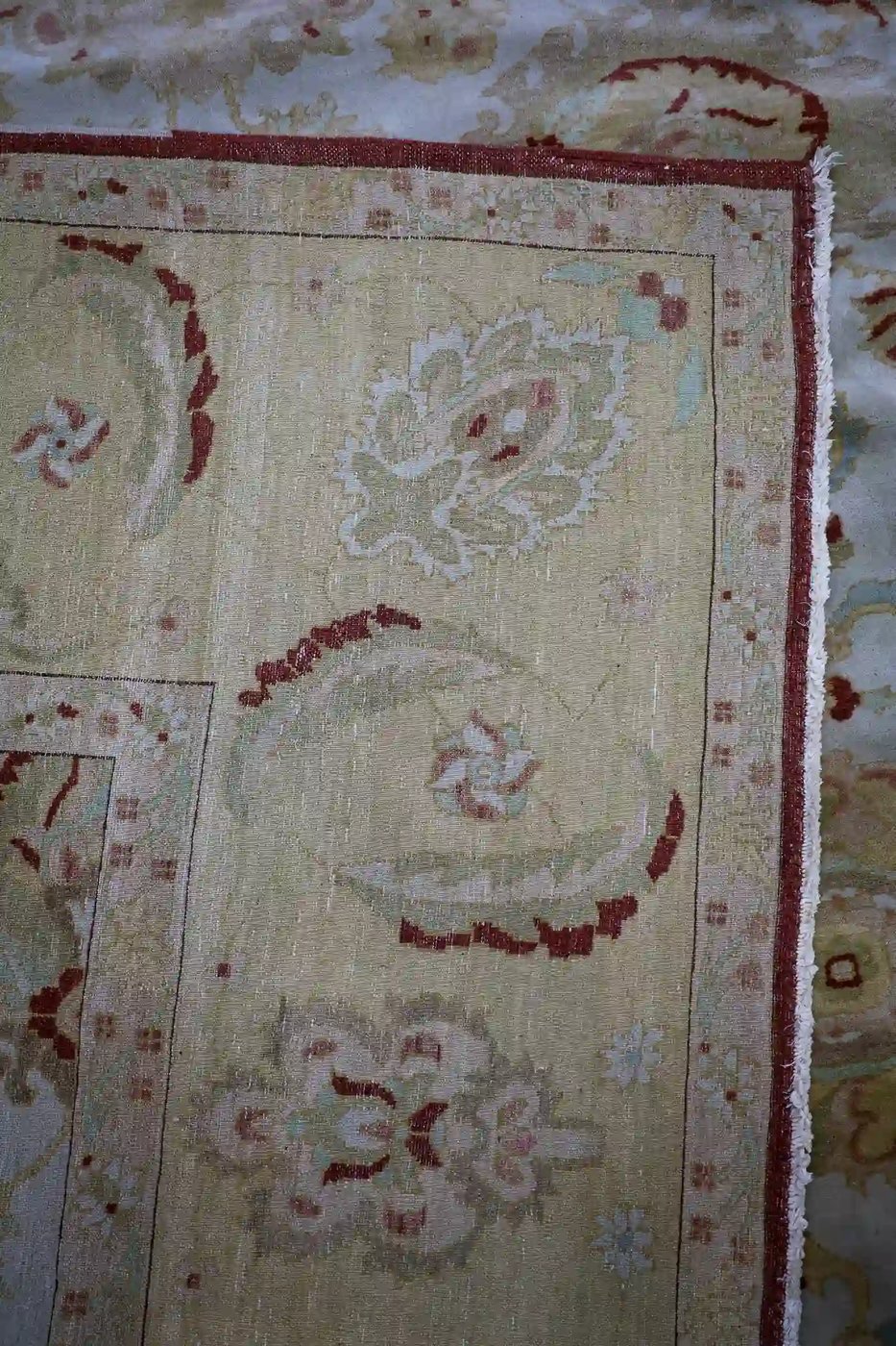 14′ x 15′ Beige Fine Hand-Knotted Egyptian Sultanabad Rug – Traditional Wool