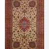 12′ x 20′ Ivory Fine Hand-Knotted Semi Antique Persian Isfahan Rug – Traditional Wool