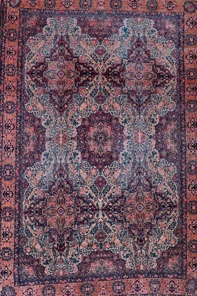 12′ x 17′ Pink Fine Hand-Knotted Persian Kerman Rug – Traditional Wool