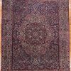 10′ x 13′ Red Fine Hand-Knotted Semi-Antique Persian Kerman Rug – Traditional Wool