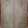 8′ x 14′ Beige Fine Hand-Knotted Turkish Oushak Rug – Traditional Wool
