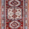 6′ x 8′ Red Fine Hand-Knotted Turkish Kazak Rug – Traditional Wool
