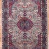 7′ x 10′ Ivory and Indigo Hand-Knotted Antique Persian Kerman Rug – Investment Grade Wool
