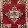 7′ x 9′ Red Fine Hand-Knotted Turkish Oushak Rug – Traditional Wool