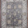 5′ x 7′ Grey Fine Hand-Knotted Turkish Oushak Rug – Transitional Wool