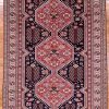6′ x 10′ Navy Fine Hand-Knotted Pakistan Shirvan Rug – Traditional Wool