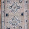 5′ x 6′ Ivory Fine Hand-Knotted Pakistan Shirvan Rug – Traditional Wool