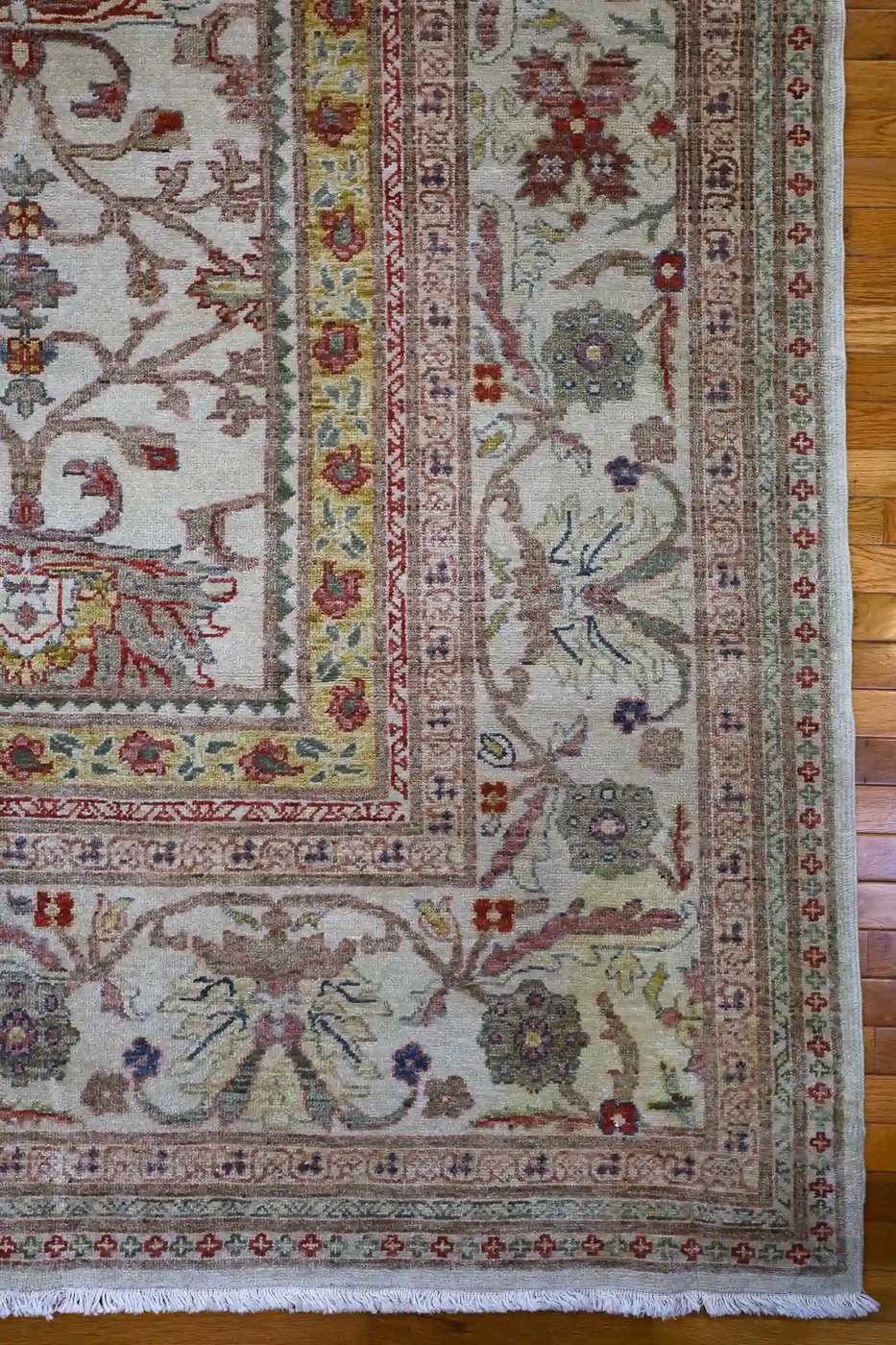 12′ x 19′ Beige Fine Hand-Knotted Turkish Sultanabad Rug – Traditional Wool