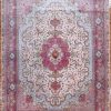 10′ x 14′ Pink Fine Hand-Knotted Persian Tabriz Rug – Traditional Wool & Silk