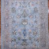 10′ x 13′ Light Blue Fine Hand-Knotted Turkish Oushak Rug – Transitional Wool