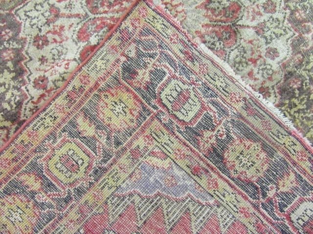 5′ x 10′ Vintage Turkish Konya Runner Rug – Rust & Blue - 4 5′ x 10′ Vintage Turkish Konya Runner Rug – Rust & Blue