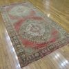 5′ x 10′ Vintage Turkish Konya Runner Rug – Rust & Blue - 5 5′ x 10′ Vintage Turkish Konya Runner Rug – Rust & Blue