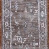 7′ x 10′ Brown Fine Hand-Knotted Turkish Oushak Rug – Transitional Wool