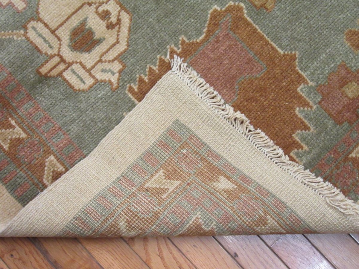 11′ x 15′ Vintage Turkish Oushak Rug – Ivory