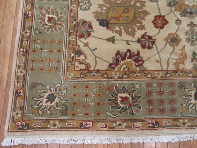 6′ x 14′ Turkish Sultanabad Design Wide & Long Hall Runner Rug – Ivory