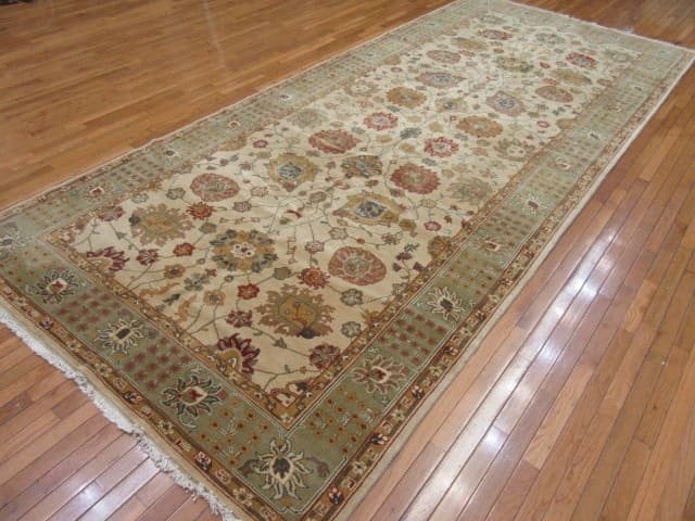 6′ x 14′ Turkish Sultanabad Design Wide & Long Hall Runner Rug – Ivory