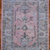 5′ x 7′ Pink Fine Hand-Knotted Turkish Oushak Rug – Transitional Wool