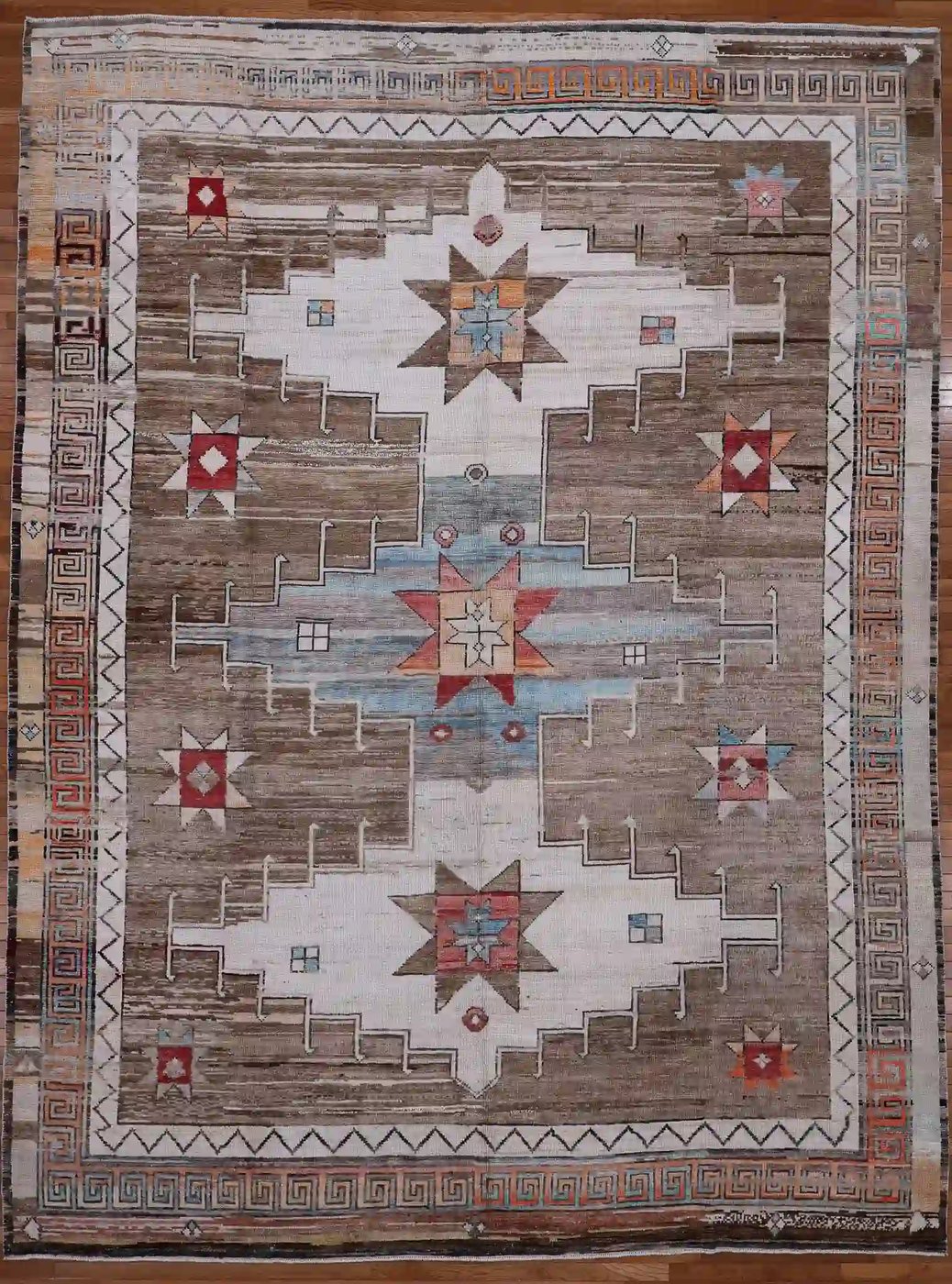 10′ x 14′ Brown Fine Hand-Knotted Turkish Oushak Rug – Transitional Wool 10′ x 14′ Brown Fine Hand-Knotted Turkish Oushak Rug – Transitional Wool