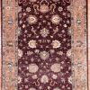 4′ x 6′ Burgundy Fine Hand-Knotted Pakistan Sultanabad Rug – Traditional Wool