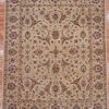 8′ x 10′ Ivory Fine Hand-Knotted Pakistan Oriental Rug – Traditional Wool