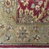 3′ x 10′ India Tabriz Design Handmade Hall Runner Rug – Burgundy & Sage Floral