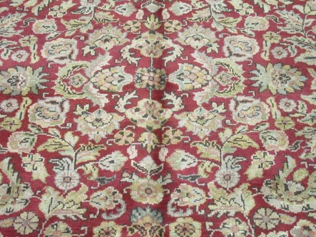 8′ x 10′ Indian Red Oriental Rug Traditional Wool