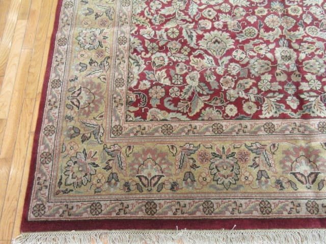 8′ x 10′ Indian Red Oriental Rug Traditional Wool