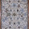 4′ x 6′ Ivory Fine Hand-Knotted Indian Oushak Rug – Transitional Wool