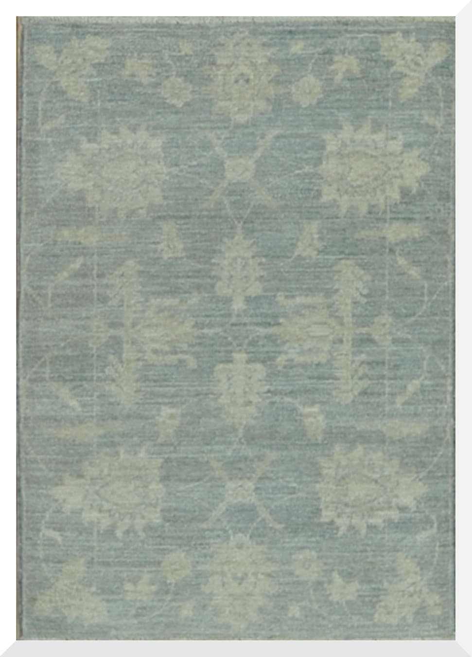 2′ x 4′ Blue Fine Hand-Knotted Pakistani Oriental Rug – Transitional Wool