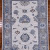 4′ x 6′ Ivory Fine Hand-Knotted Pakistan Oushak Rug – Transitional Wool