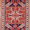4′ x 6′ Terracotta Fine Hand-Knotted Pakistan Shirvan Rug – Traditional Wool