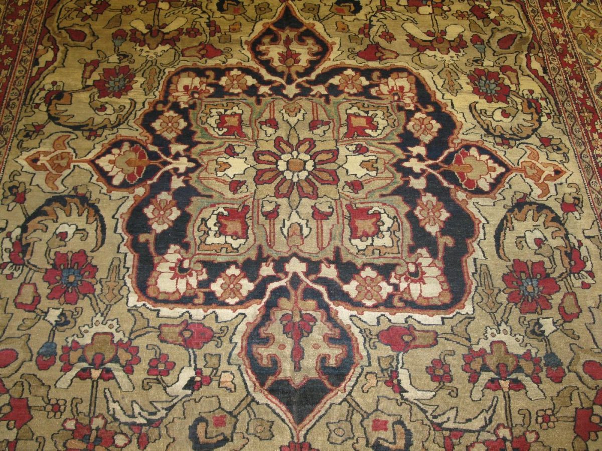 7′ x 9′ Antique Muted Sage and Terracotta Hand-Knotted Persian Lavar Kerman Rug – Investment Grade Wool