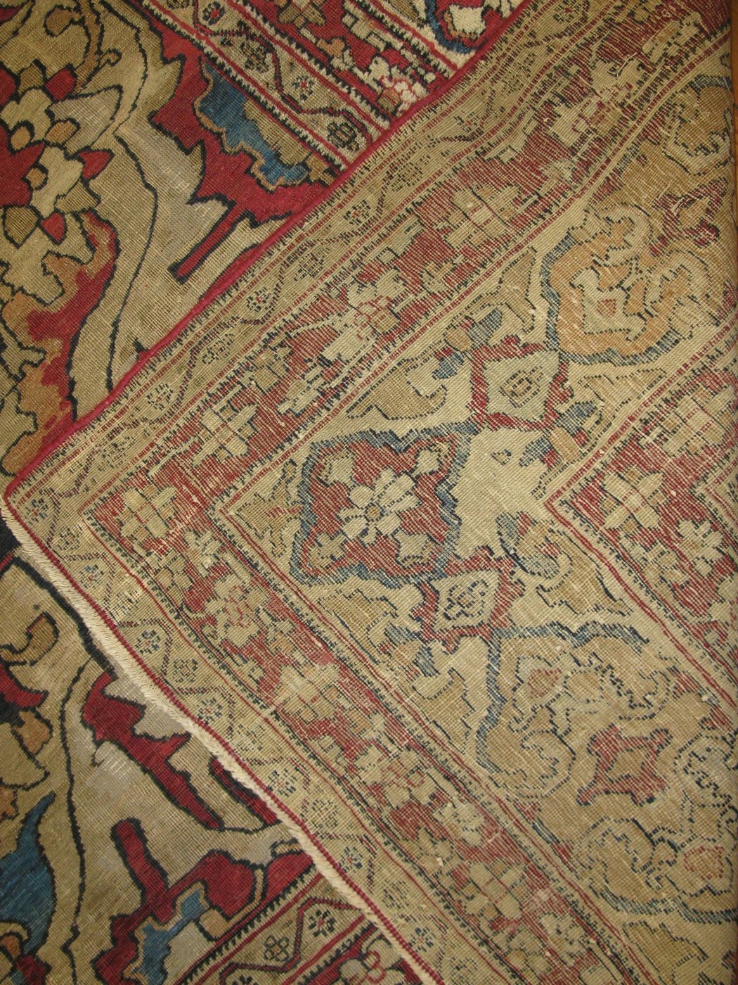 7′ x 9′ Antique Muted Sage and Terracotta Hand-Knotted Persian Lavar Kerman Rug – Investment Grade Wool