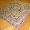 7′ x 9′ Antique Muted Sage and Terracotta Hand-Knotted Persian Lavar Kerman Rug – Investment Grade Wool