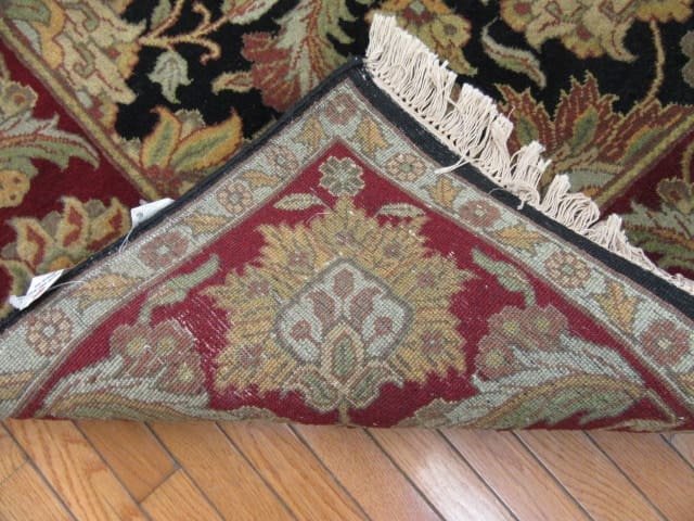 6′ x 12′ Indian Sultanabad Design Black Red Oriental Rug Traditional Wool