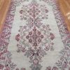 5′ x 10′ Turkish Ivory Red Vintage Rug Traditional Wool