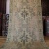 4′ x 13′ Beige Fine Hand-Knotted Vintage Turkish Oushak Runner – Traditional Wool