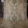 4′ x 13′ Beige Fine Hand-Knotted Vintage Turkish Oushak Runner – Traditional Wool